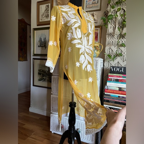 Embroidered chiffon tunic - Picture 7 of 10